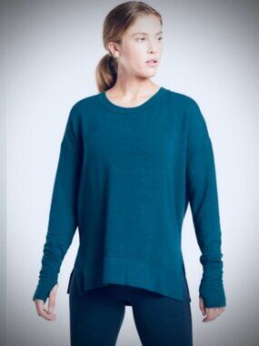 *Like New* Athleta Teal Coastal Luxe Recovery Crewneck Sweatshirt
